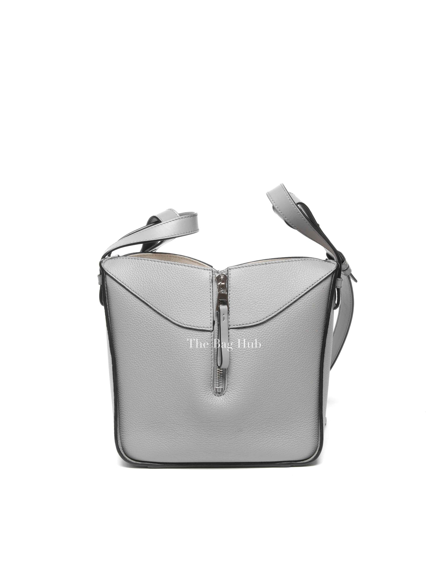 Loewe Gray Pearl Soft Grain Calfskin Compact Hammock Bag