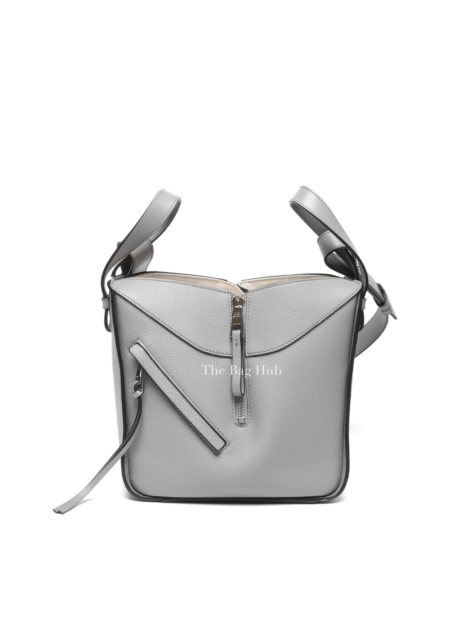 Loewe Gray Pearl Soft Grain Calfskin Compact Hammock Bag
