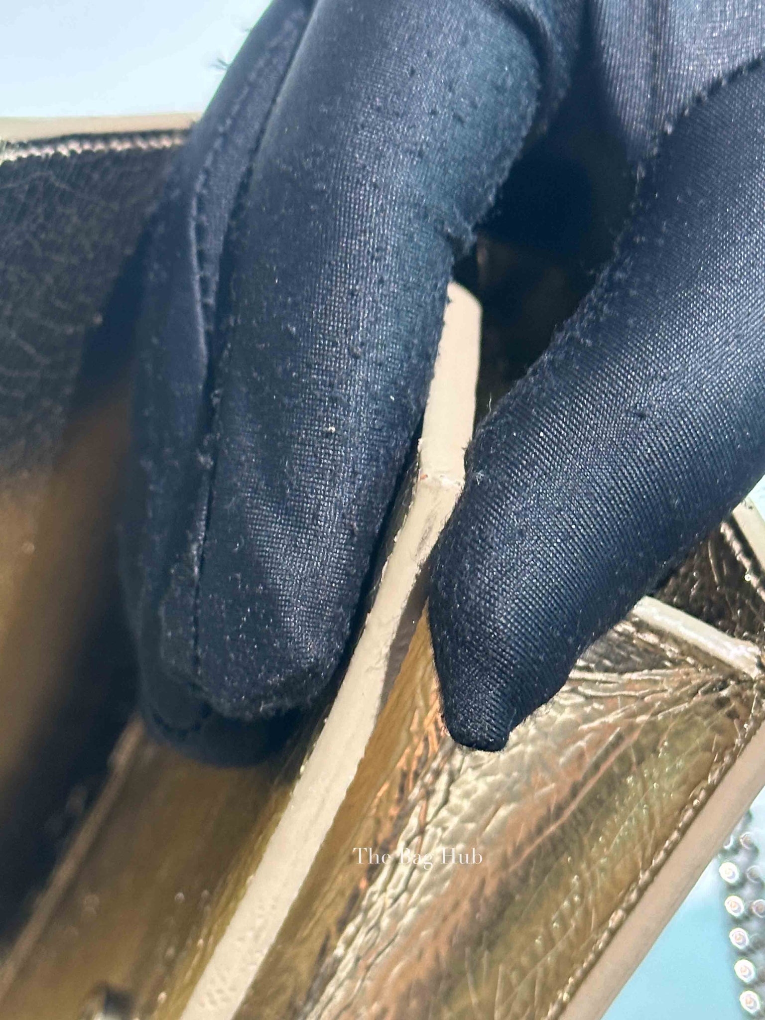 Saint Laurent Gold Leather Kate Tassel Wallet On Chain