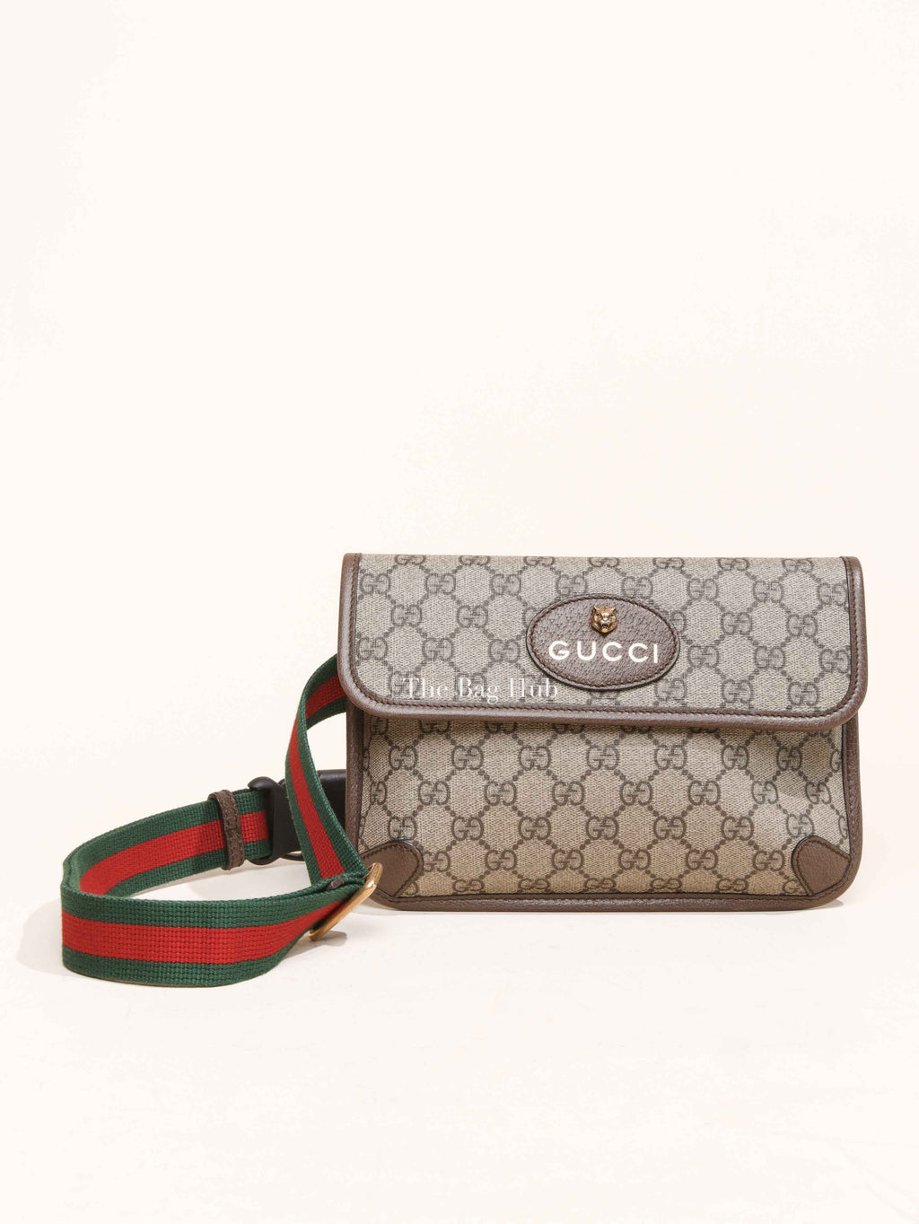 Gucci Brown Canvas GG Supreme Web Neo Vintage Belt Bag
