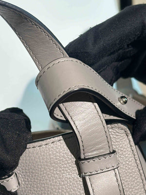 Loewe Gray Pearl Soft Grain Calfskin Compact Hammock Bag