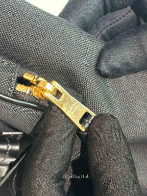 Prada Black Jacquard Canvas Mini Bucket Bag