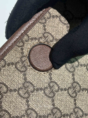 Gucci Brown Canvas GG Supreme Web Neo Vintage Belt Bag