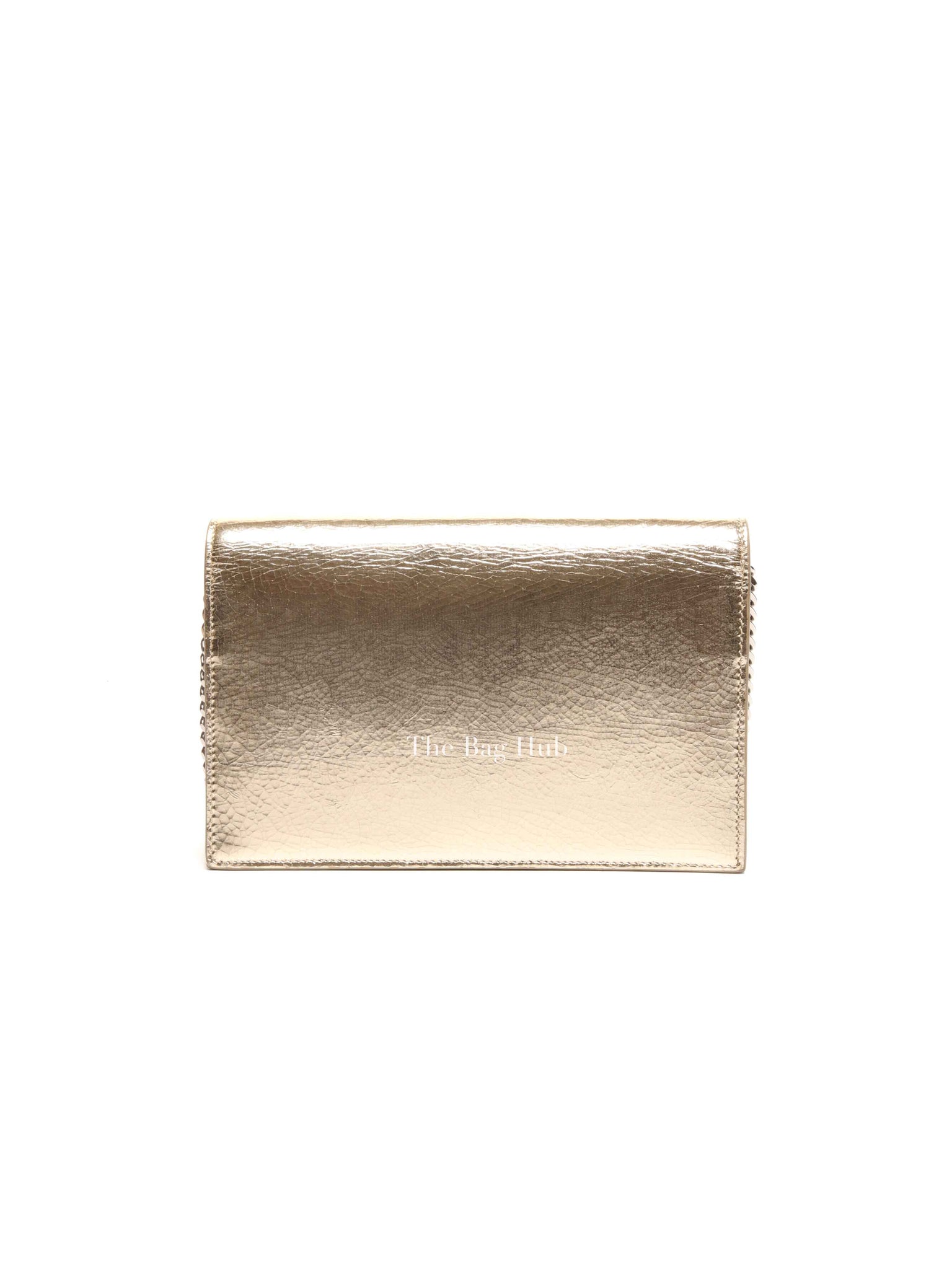 Saint Laurent Gold Leather Kate Tassel Wallet On Chain