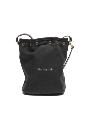 Prada Black Jacquard Canvas Mini Bucket Bag