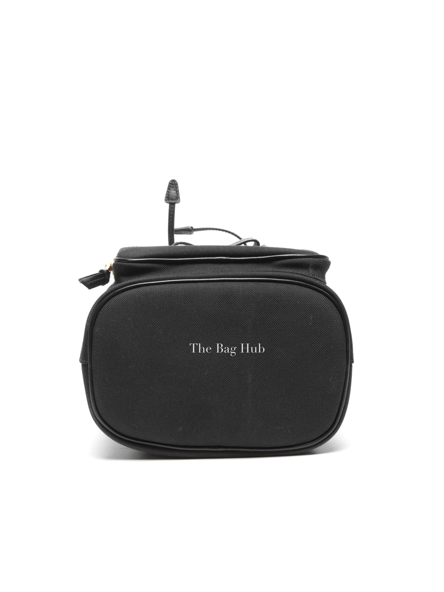 Prada Black Jacquard Canvas Mini Bucket Bag