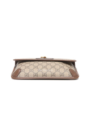 Gucci Brown Canvas GG Supreme Web Neo Vintage Belt Bag