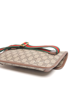 Gucci Brown Canvas GG Supreme Web Neo Vintage Belt Bag