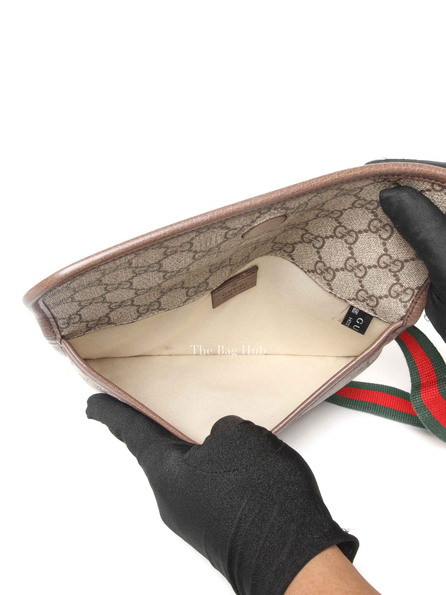Gucci Brown Canvas GG Supreme Web Neo Vintage Belt Bag