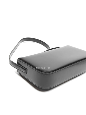 Celine Black Shiny Calfskin Classic Claude Triomphe Shoulder Bag