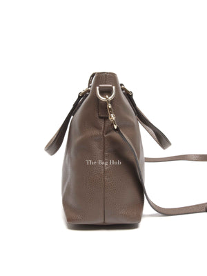 Gucci Brown Leather Bamboo Fringe Medium Tote Bag