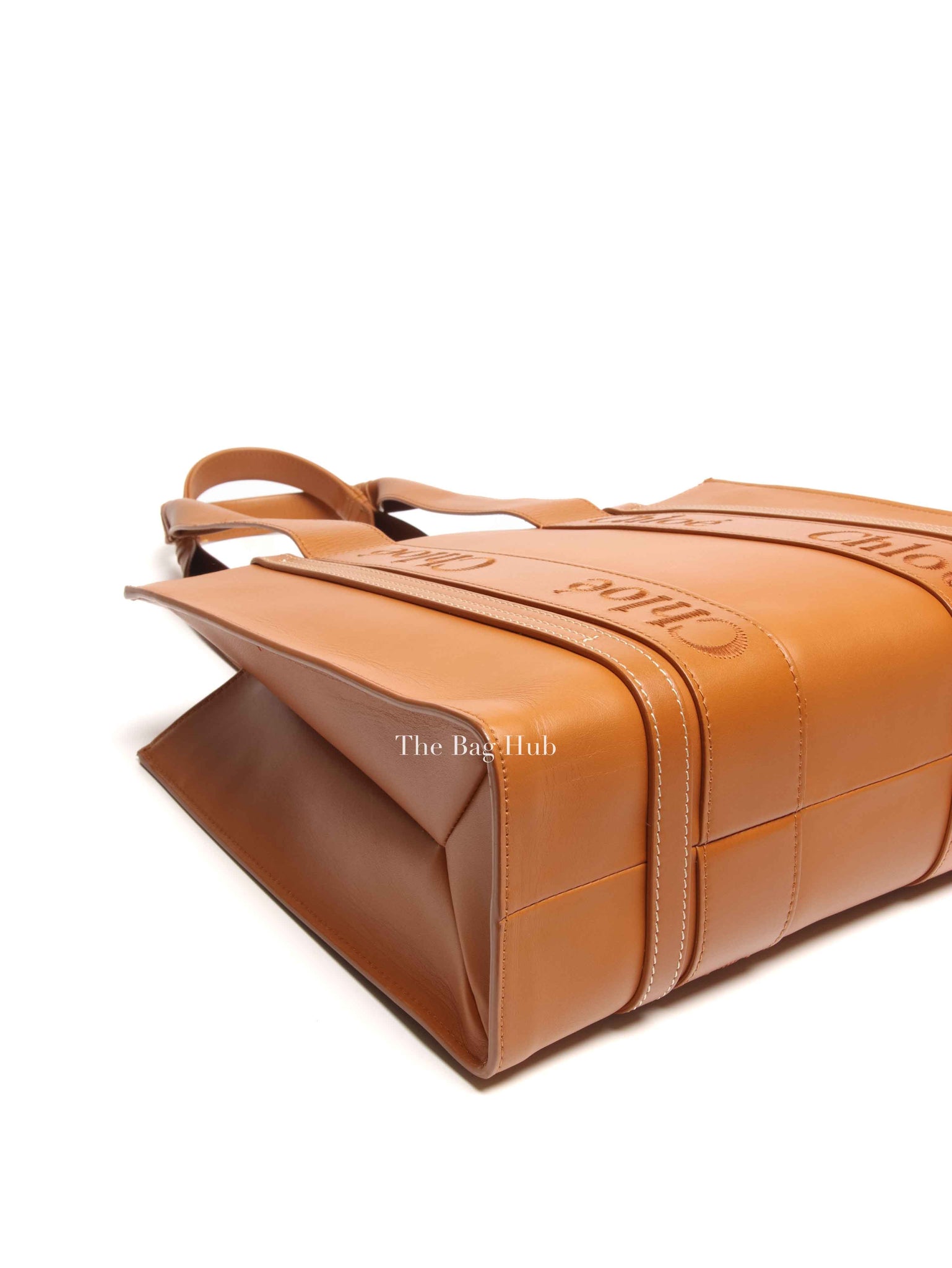 Chloe Caramel Leather Woody Medium Tote Bag
