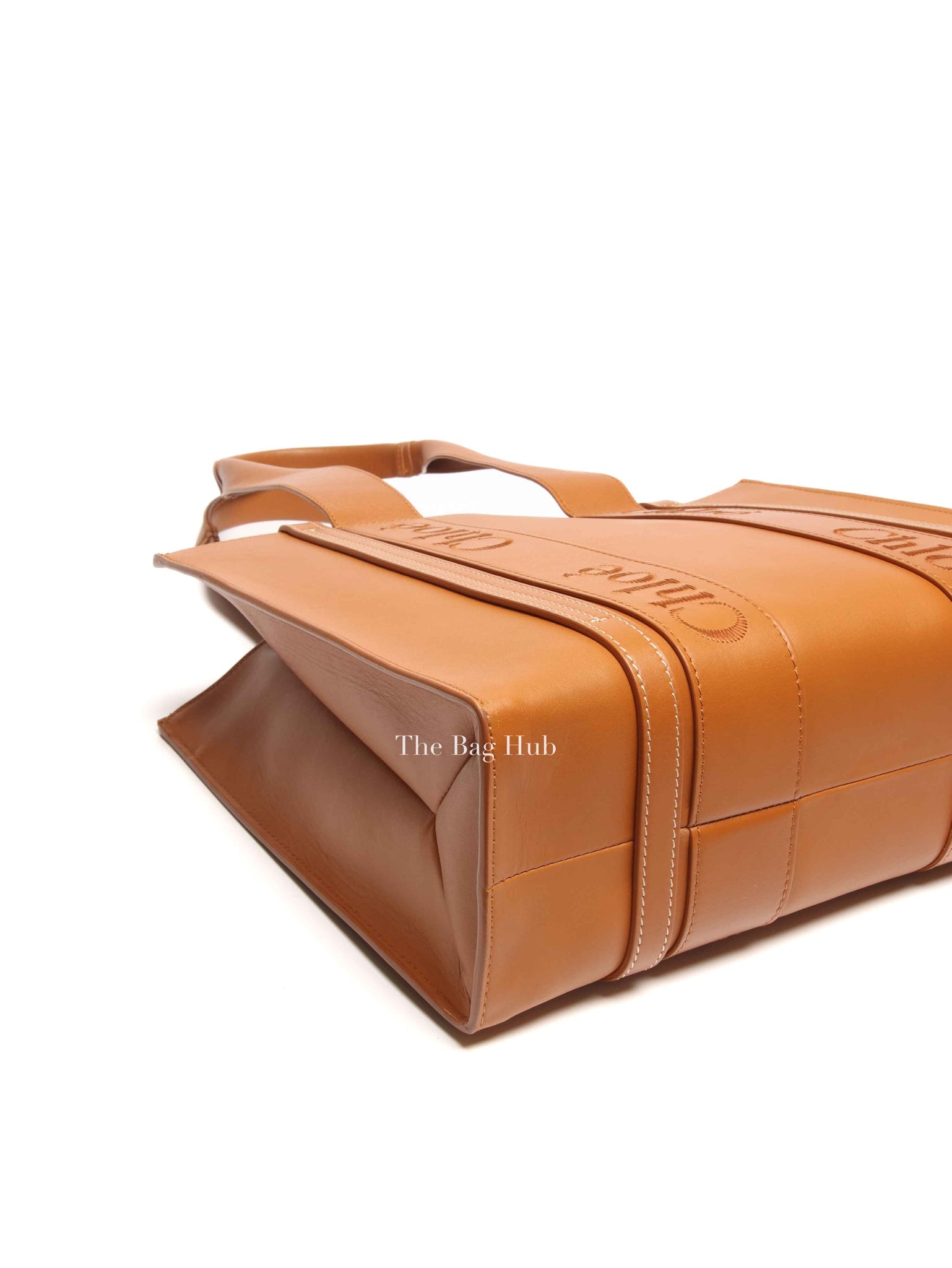 Chloe Caramel Leather Woody Medium Tote Bag