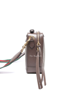 Gucci Brown GG Supreme Ophidia Top Handle Shoulder Bag