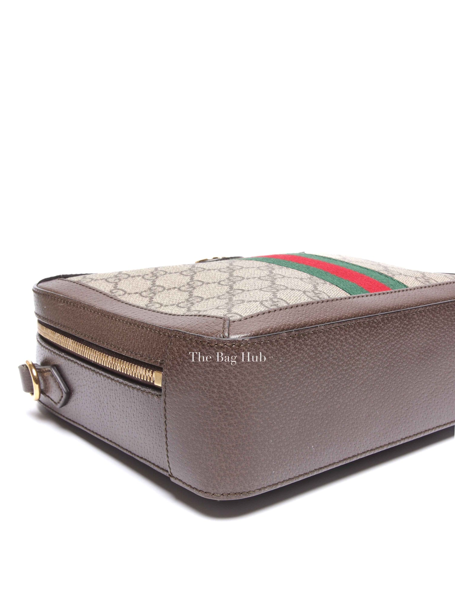 Gucci Brown GG Supreme Ophidia Top Handle Shoulder Bag