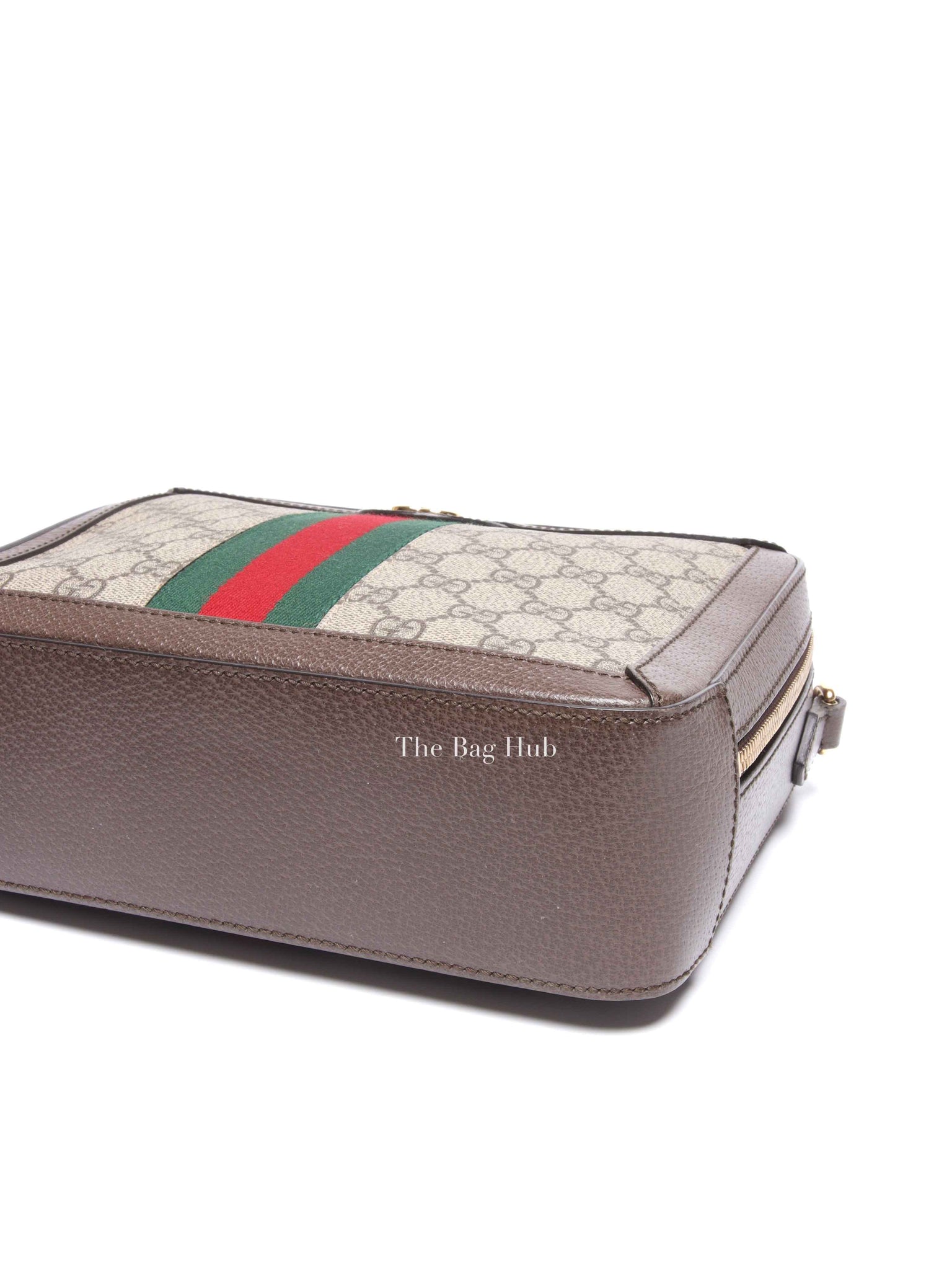 Gucci Brown GG Supreme Ophidia Top Handle Shoulder Bag