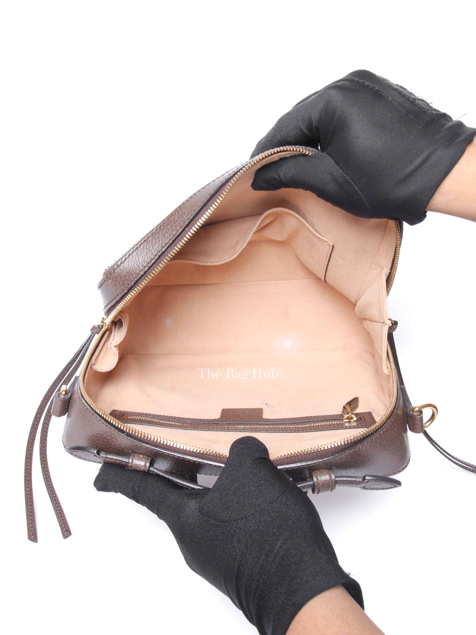 Gucci Brown GG Supreme Ophidia Top Handle Shoulder Bag