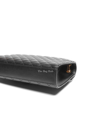 Saint Laurent Black Quilted Grain De Poudre Envelope Medium Chain Shoulder Bag