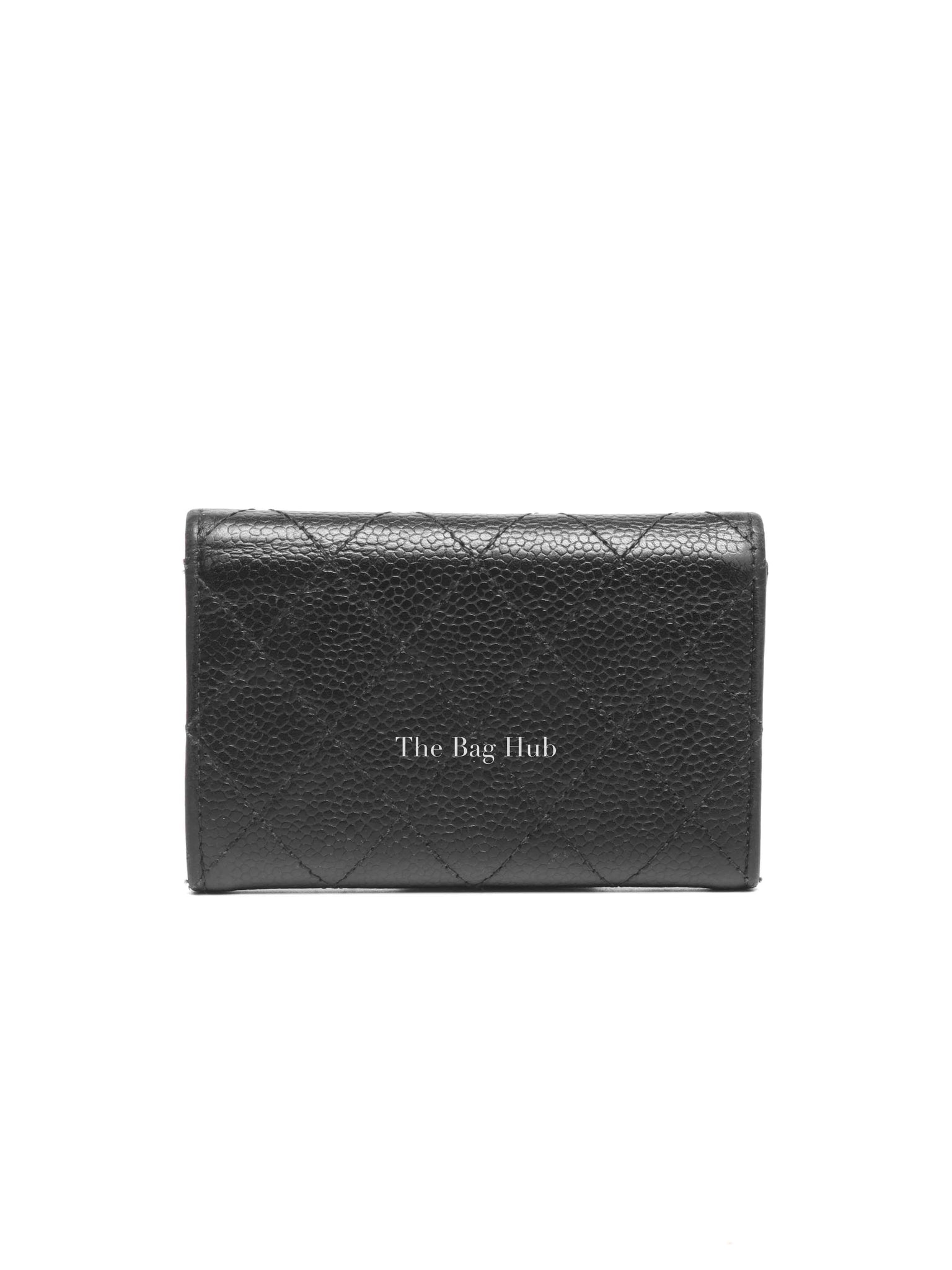 Chanel Black Caviar Quilted Classic Flap Card Holder