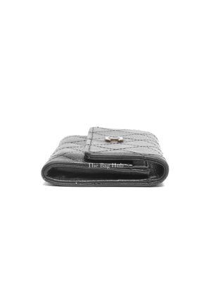 Chanel Black Caviar Quilted Classic Flap Card Holder