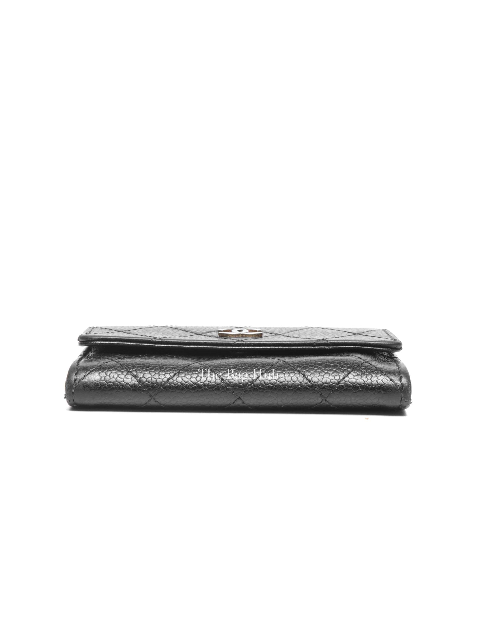 Chanel Black Caviar Quilted Classic Flap Card Holder