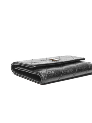 Chanel Black Caviar Quilted Classic Flap Card Holder