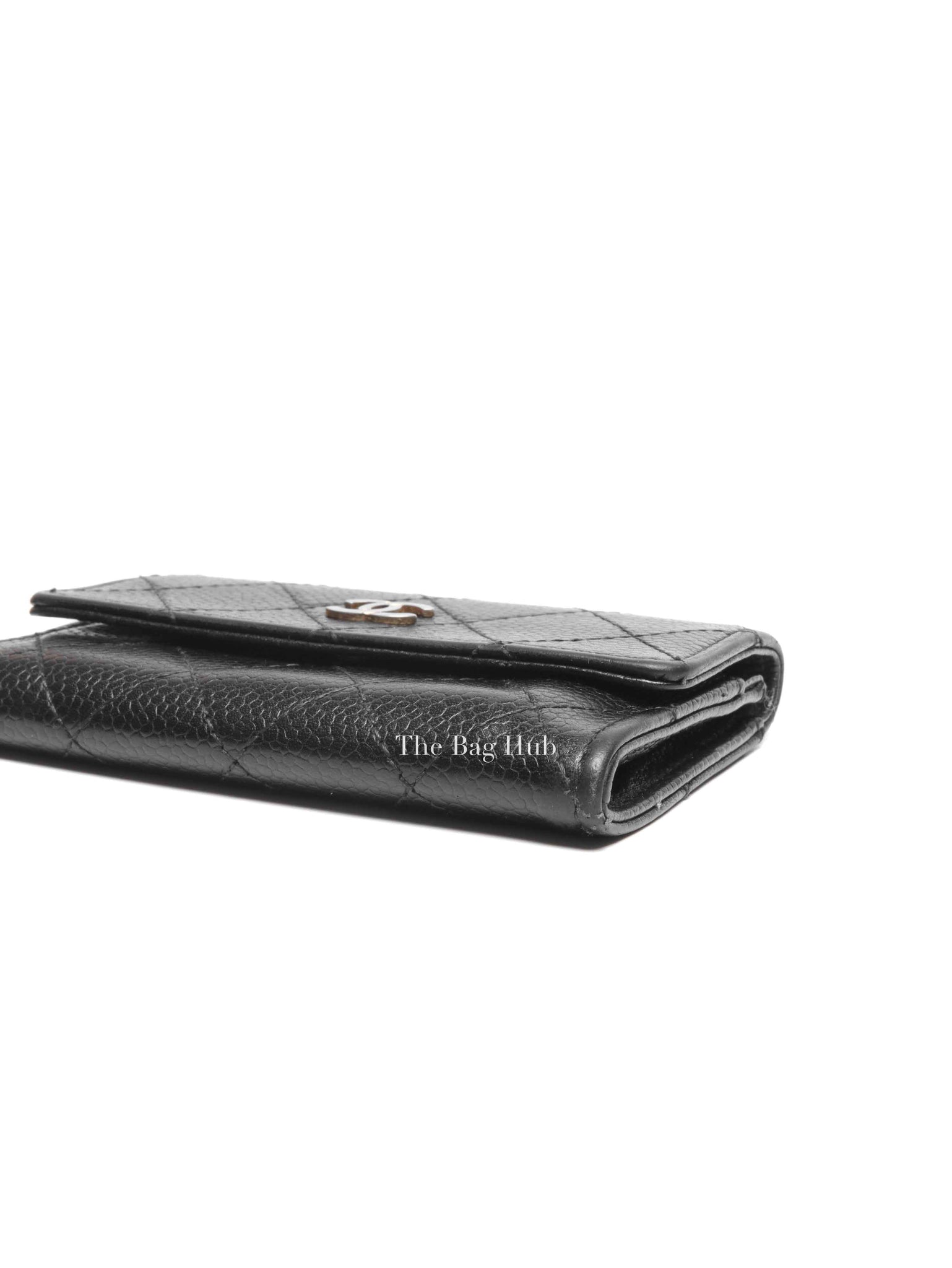 Chanel Black Caviar Quilted Classic Flap Card Holder