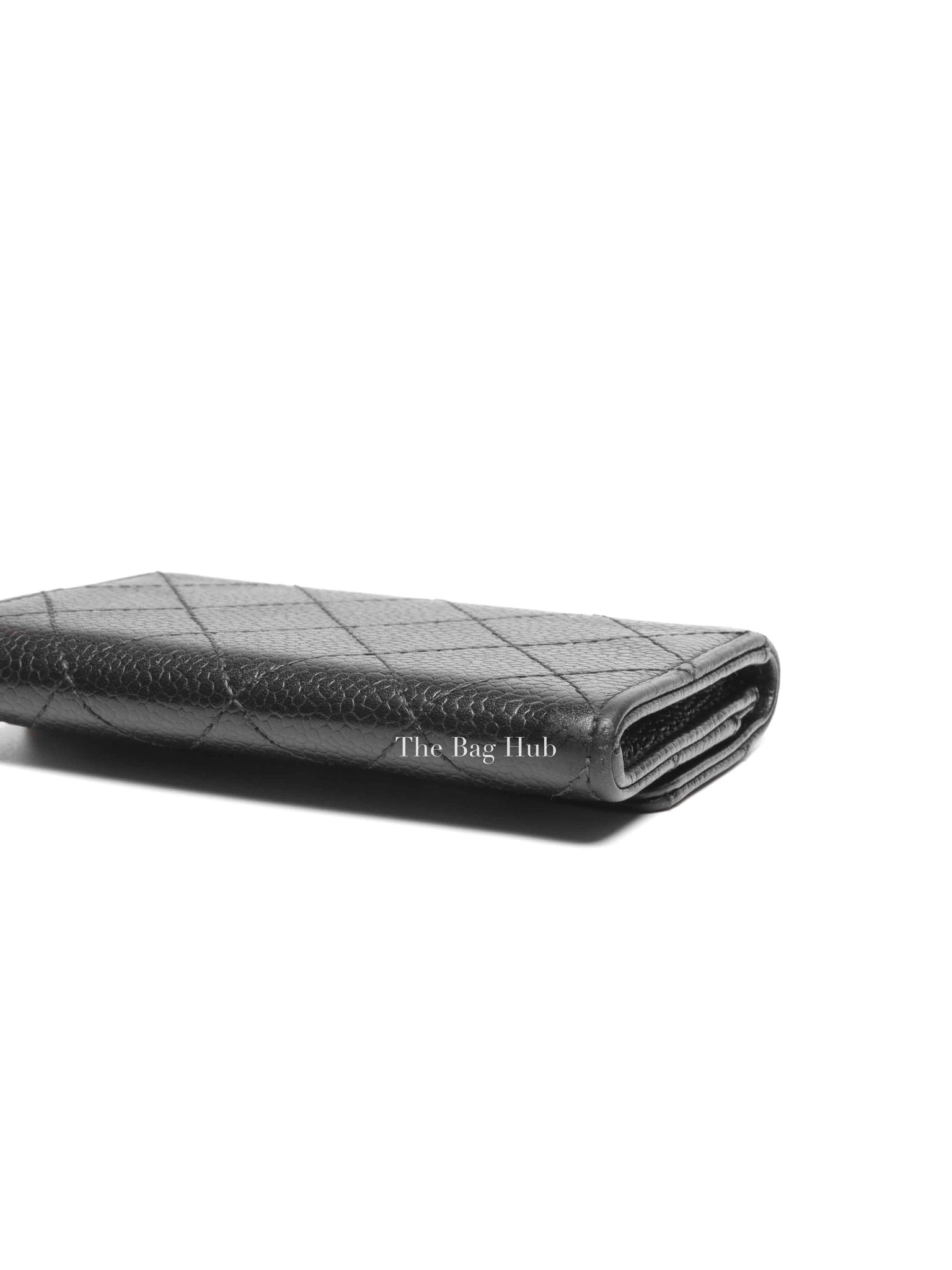 Chanel Black Caviar Quilted Classic Flap Card Holder