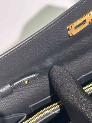 Hermes Noir Epsom Kelly To Go Wallet
