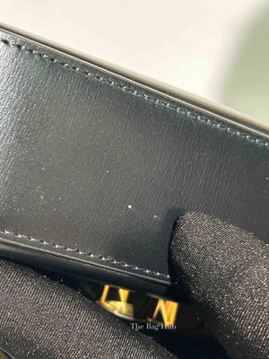 Celine Black Shiny Calfskin Classic Claude Triomphe Shoulder Bag