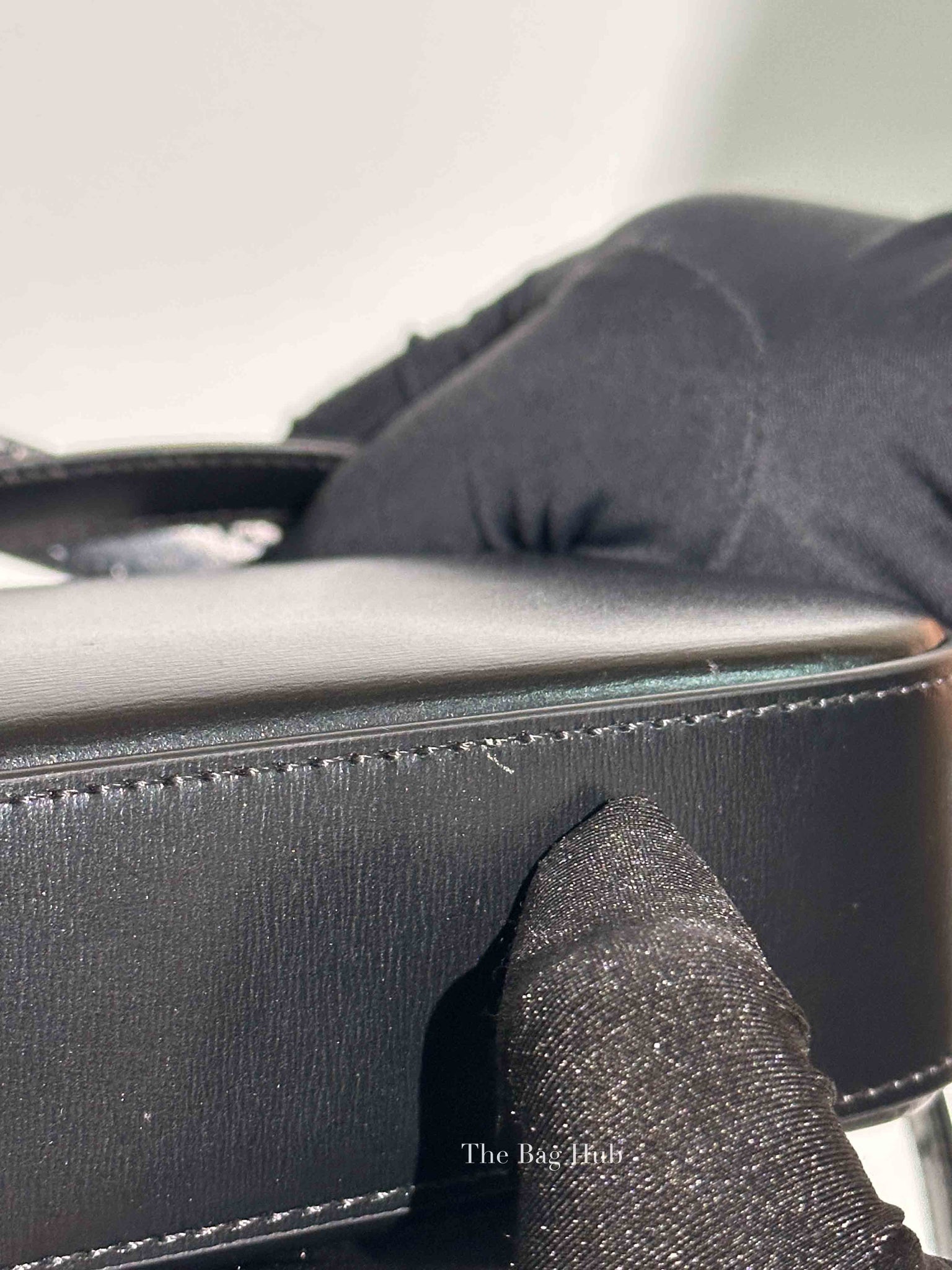 Celine Black Shiny Calfskin Classic Claude Triomphe Shoulder Bag