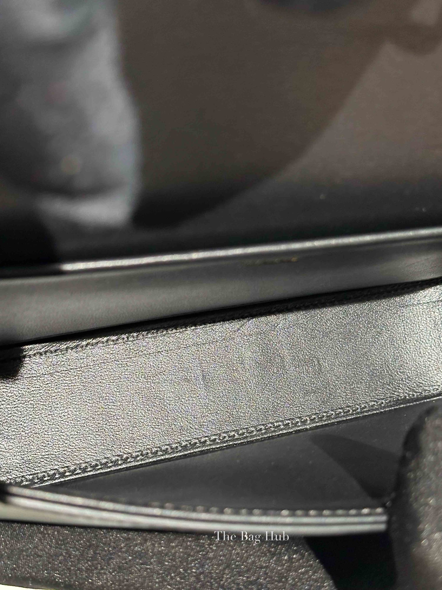 Celine Black Shiny Calfskin Classic Claude Triomphe Shoulder Bag