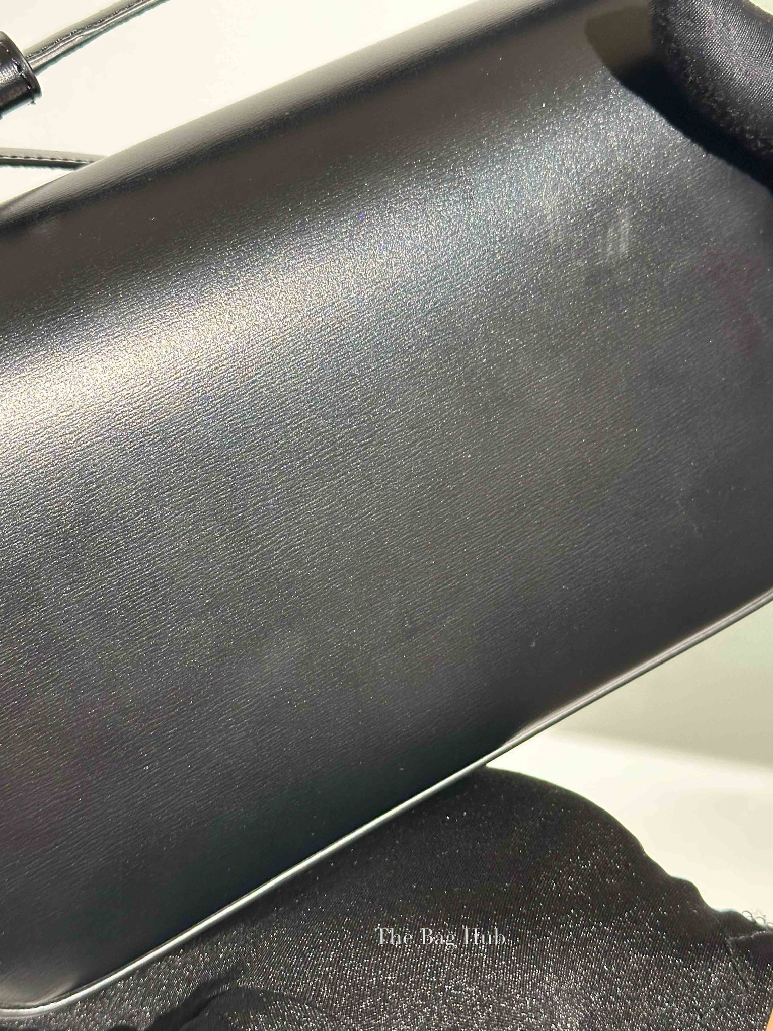 Celine Black Shiny Calfskin Classic Claude Triomphe Shoulder Bag
