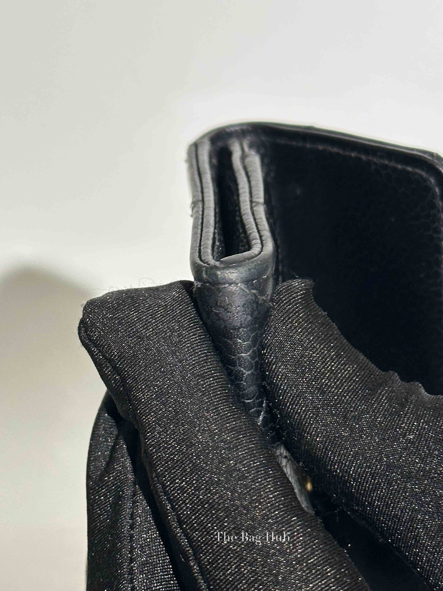 Chanel Black Caviar Quilted Classic Flap Card Holder