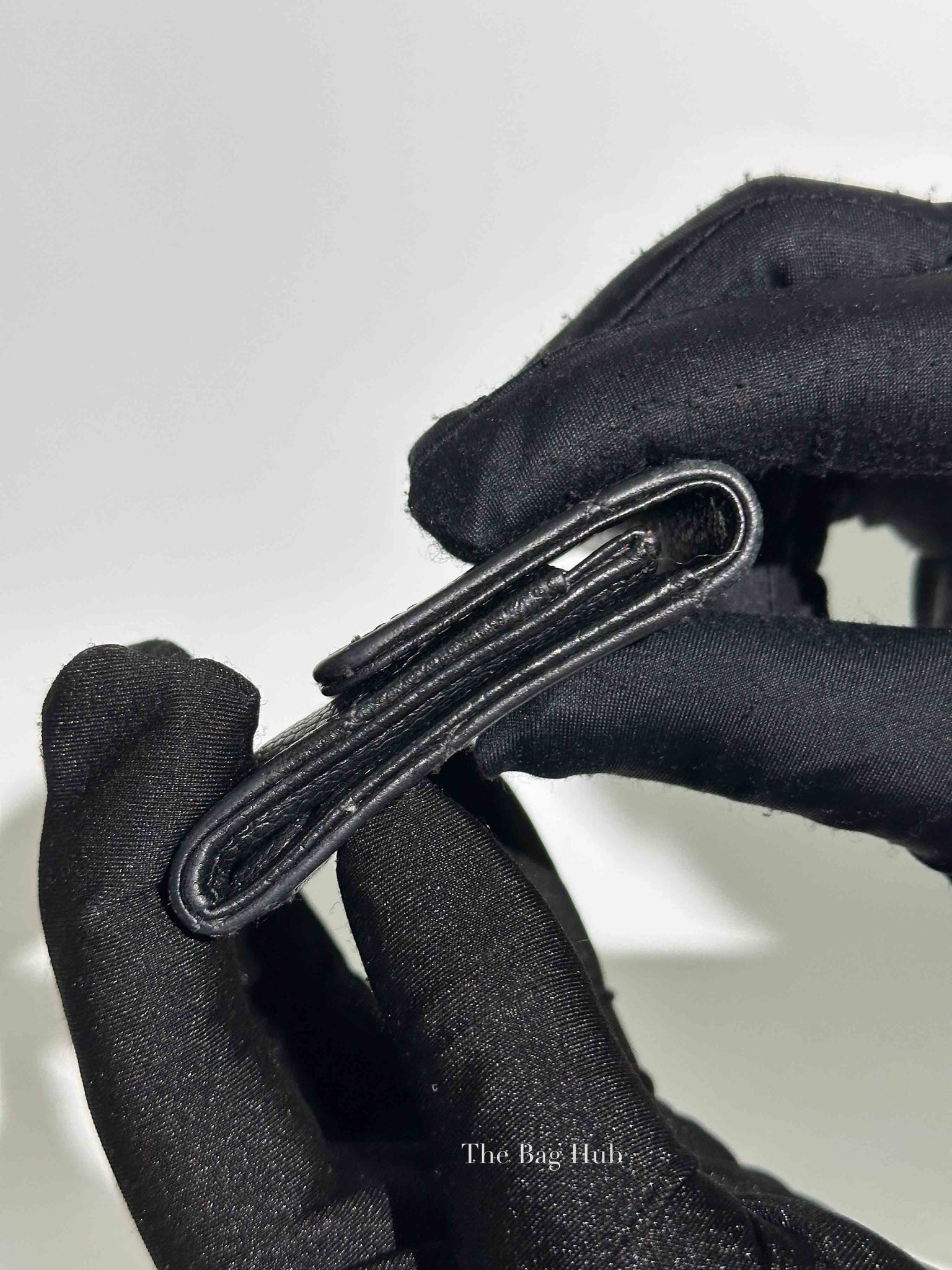 Chanel Black Caviar Quilted Classic Flap Card Holder