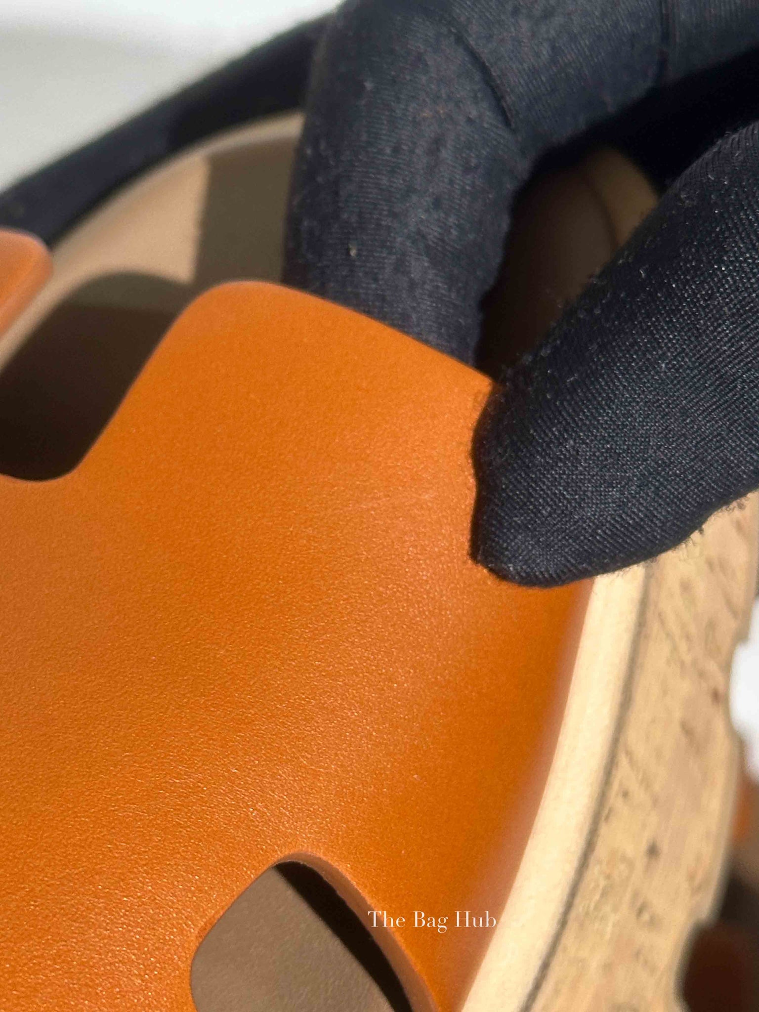 Hermes Gold Glaise Calfskin Cork Eze 30 Sandals Size 39