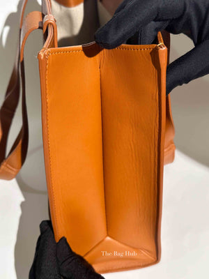Chloe Caramel Leather Woody Medium Tote Bag