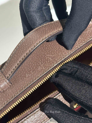 Gucci Brown GG Supreme Ophidia Top Handle Shoulder Bag