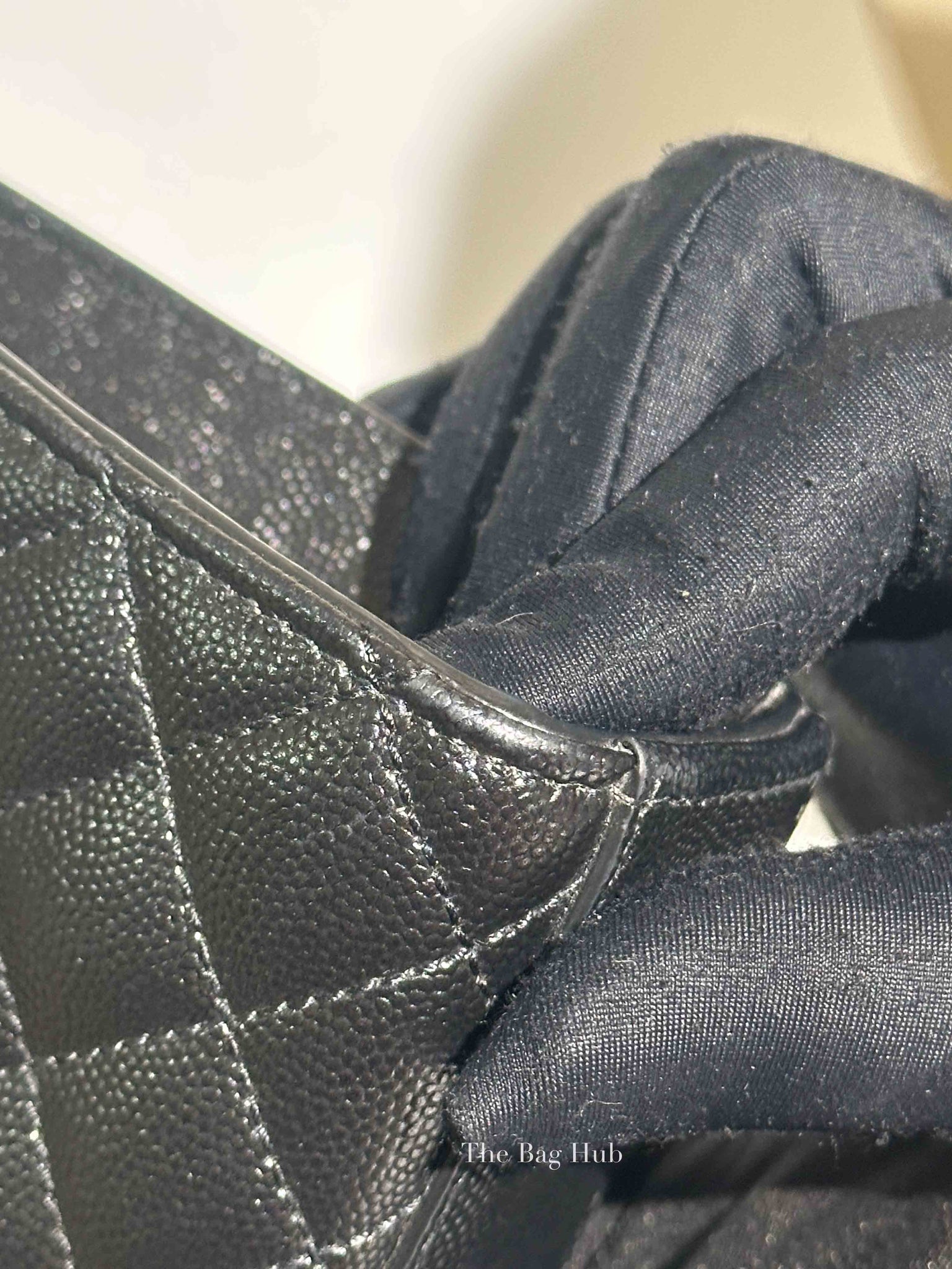 Saint Laurent Black Quilted Grain De Poudre Envelope Medium Chain Shoulder Bag