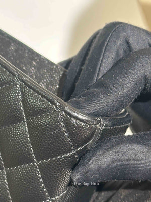 Saint Laurent Black Quilted Grain De Poudre Envelope Medium Chain Shoulder Bag