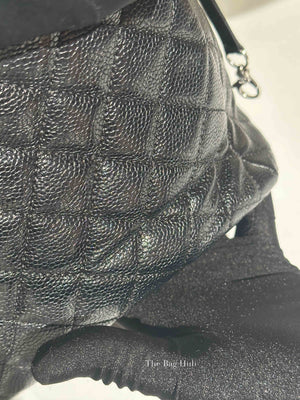 Chanel Black Caviar Quilted CC Drawstring Chain Small Bucket Bag SHW