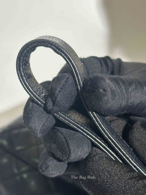 Chanel Black Caviar Quilted CC Drawstring Chain Small Bucket Bag SHW