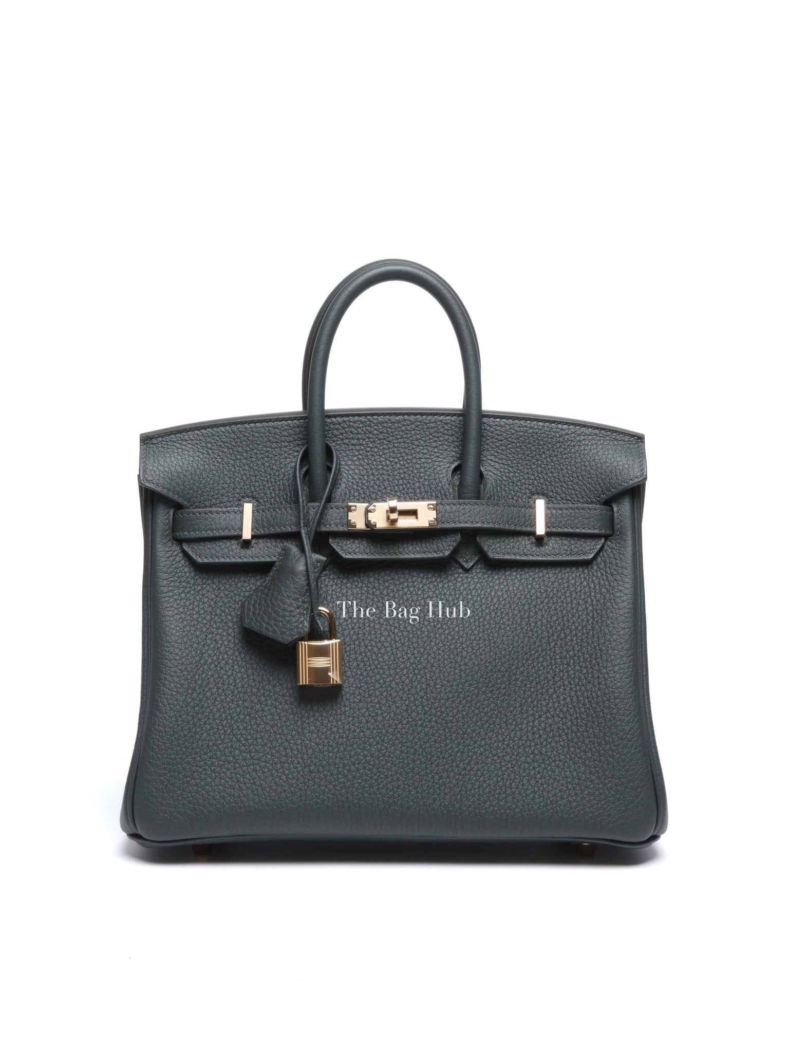 Hermes Vert Mangrove Togo Birkin 25 Bag GHW