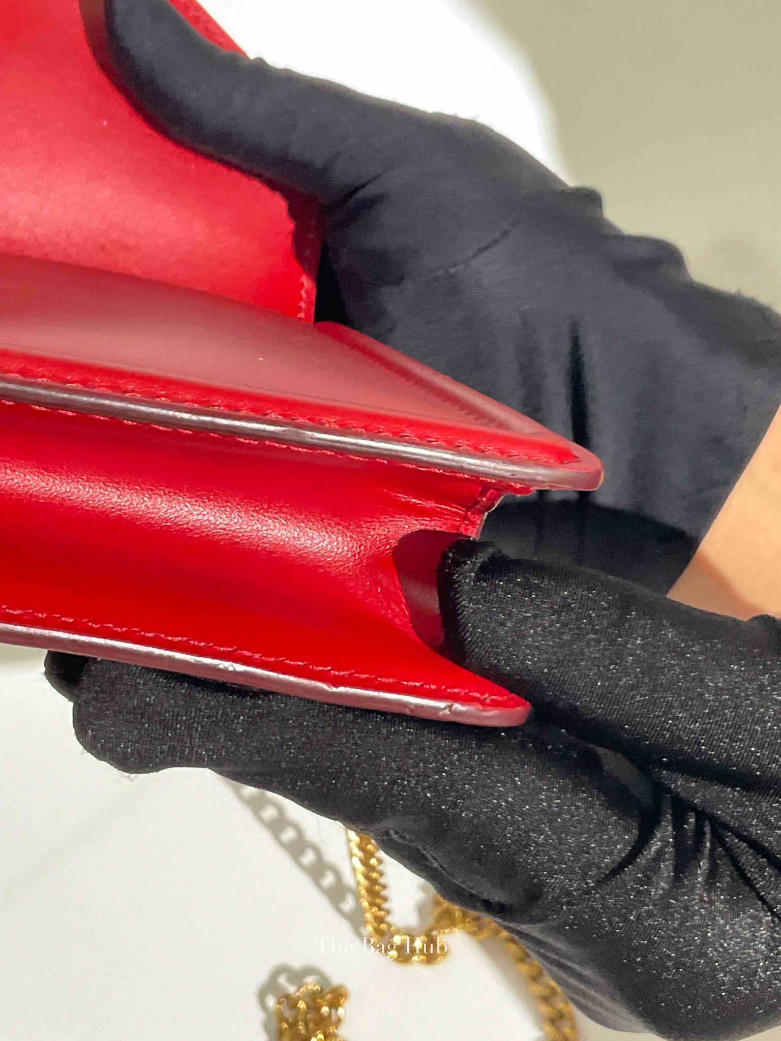 Dolce & Gabbana Red Smooth Calfskin Devotion Small Crossbody Bag