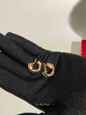 Cartier Yellow White Gold 18k Loop Trinity Earrings