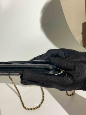 Chanel Black Chevron Caviar Classic WOC GHW