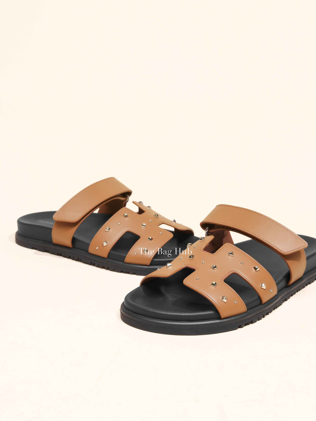 Hermes Naturel Calfskin Chypre Sandals Size 38