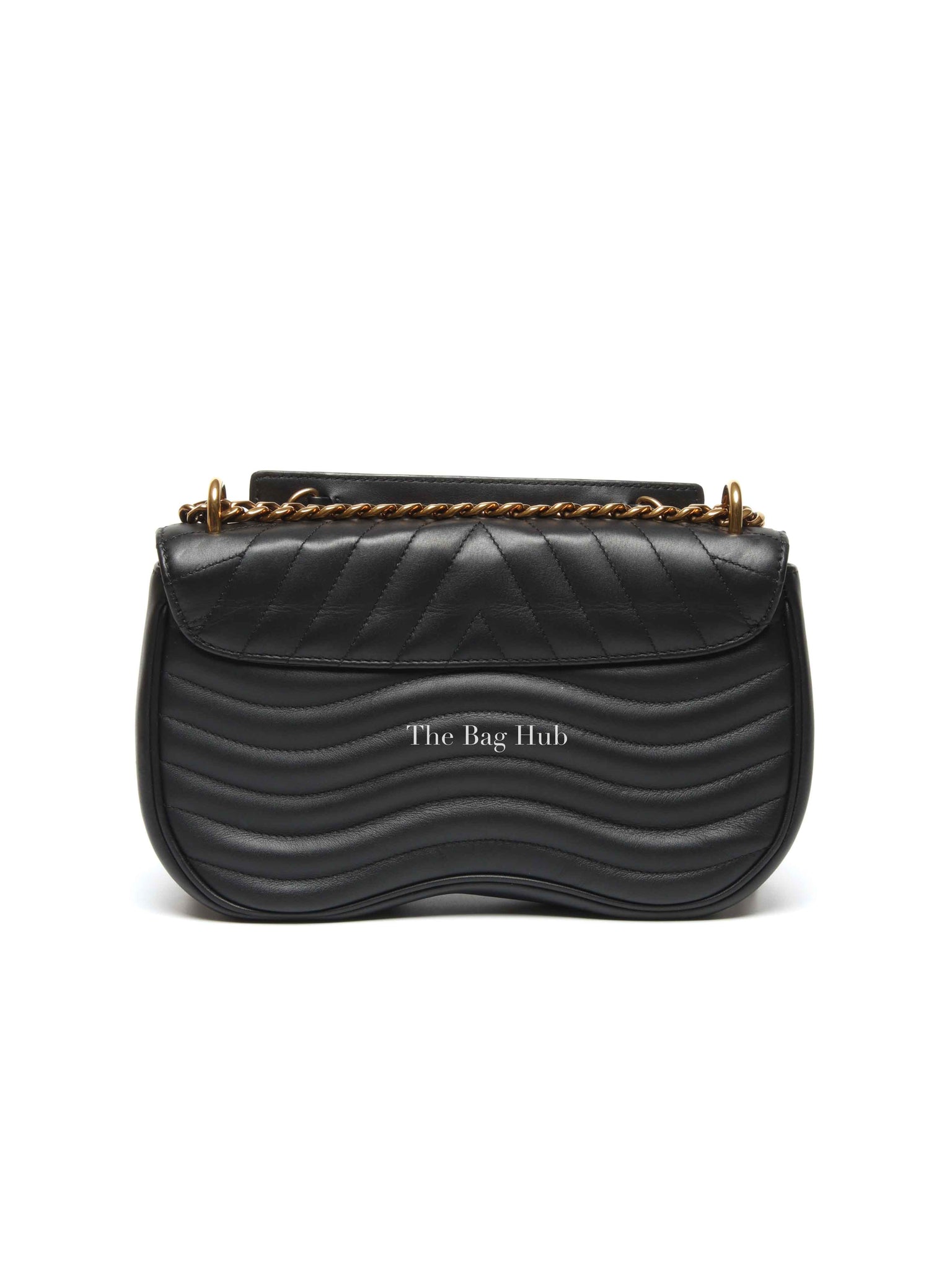 Louis Vuitton Black Quilted Leather New Wave Patches MM Chain Bag