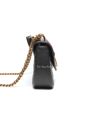 Louis Vuitton Black Quilted Leather New Wave Patches MM Chain Bag