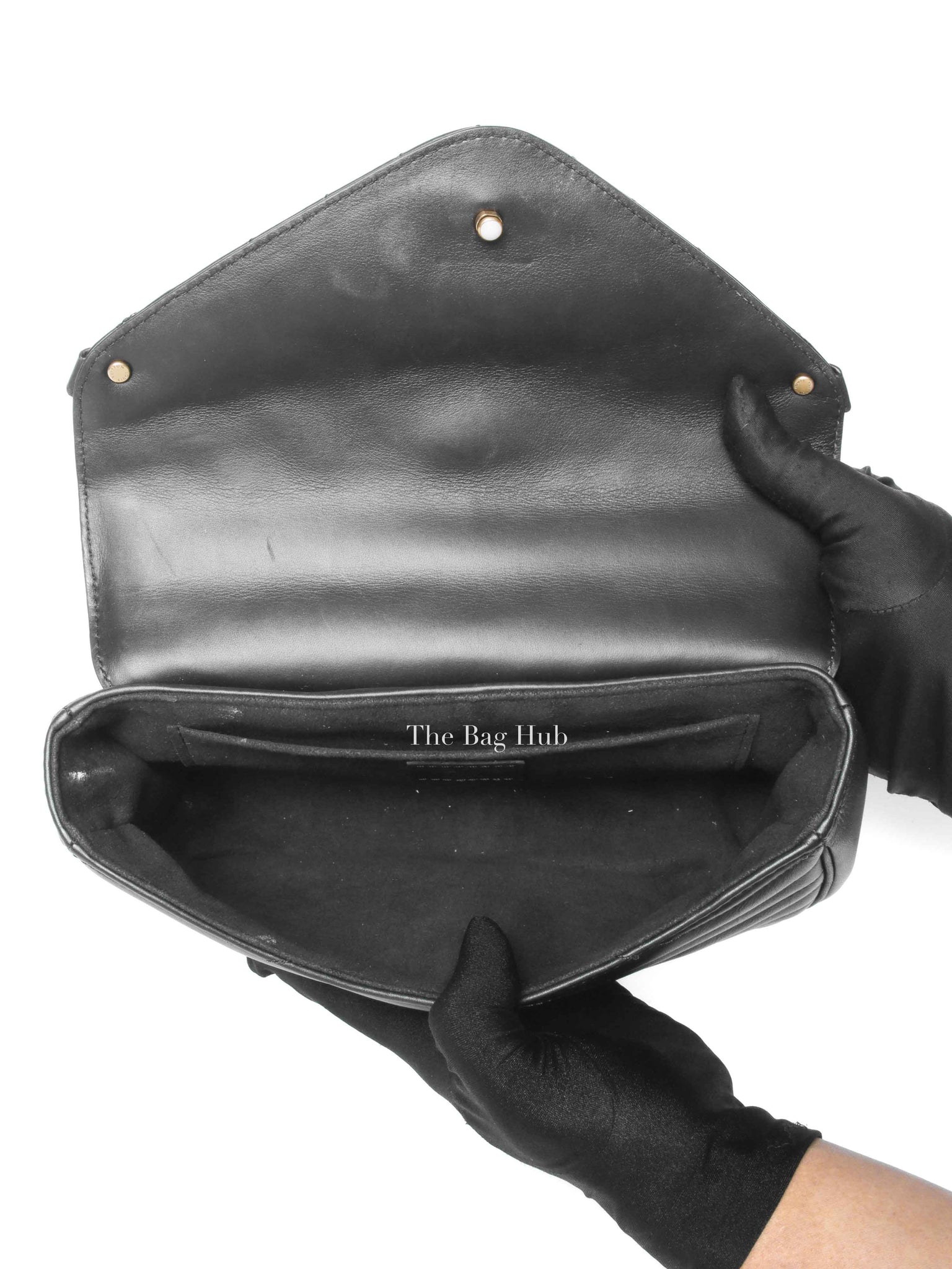 Louis Vuitton Black Quilted Leather New Wave Patches MM Chain Bag